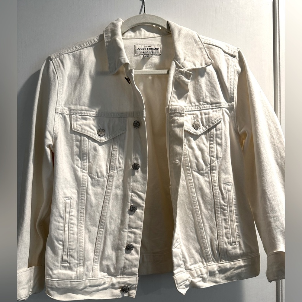 Lucky Brand Off-white Denim Jacket